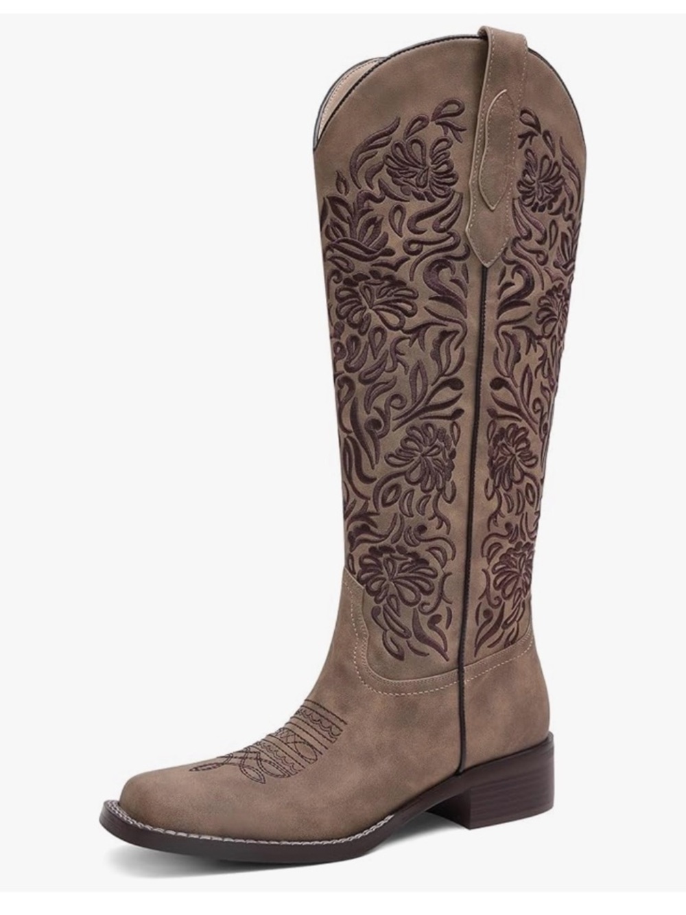 Women's Embroidered Cowboy Boots Knee High Cowgirl Riding Boots